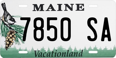 ME license plate 7850SA