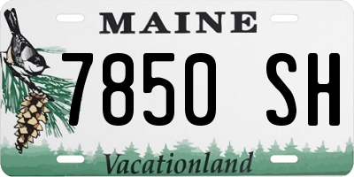 ME license plate 7850SH