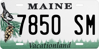 ME license plate 7850SM