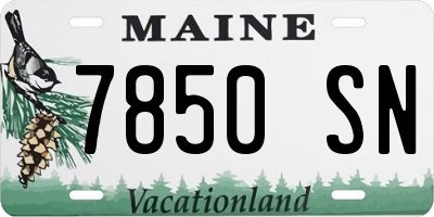 ME license plate 7850SN