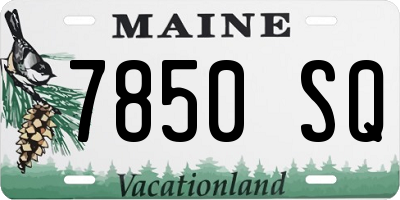 ME license plate 7850SQ