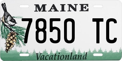 ME license plate 7850TC