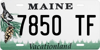 ME license plate 7850TF