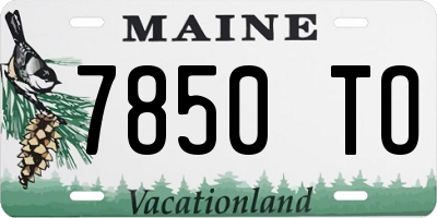 ME license plate 7850TO