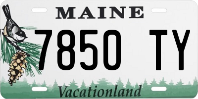 ME license plate 7850TY