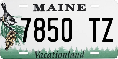 ME license plate 7850TZ