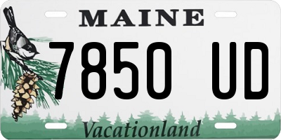 ME license plate 7850UD