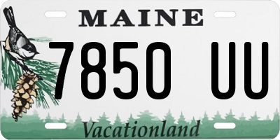 ME license plate 7850UU