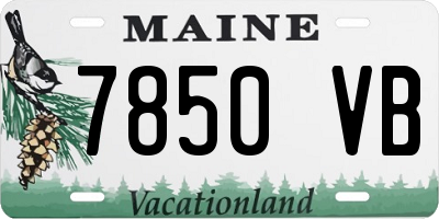 ME license plate 7850VB