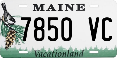 ME license plate 7850VC