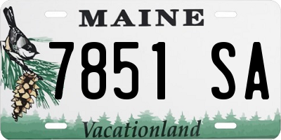 ME license plate 7851SA