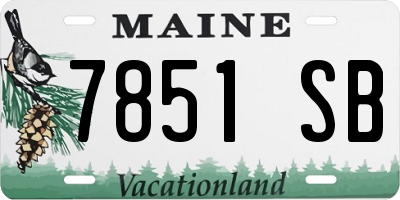 ME license plate 7851SB