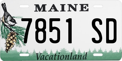 ME license plate 7851SD