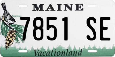 ME license plate 7851SE