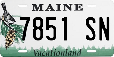 ME license plate 7851SN