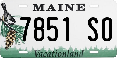 ME license plate 7851SO