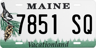 ME license plate 7851SQ