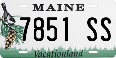 ME license plate 7851SS