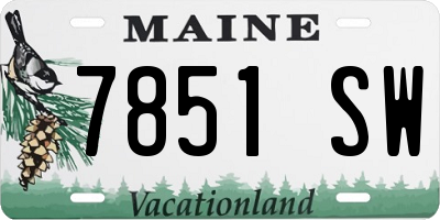 ME license plate 7851SW