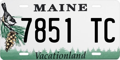 ME license plate 7851TC