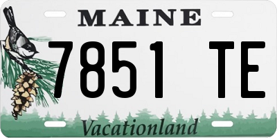 ME license plate 7851TE
