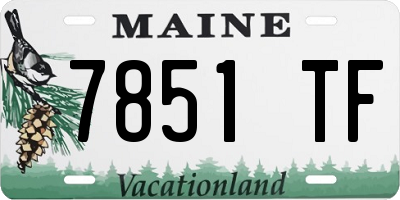 ME license plate 7851TF