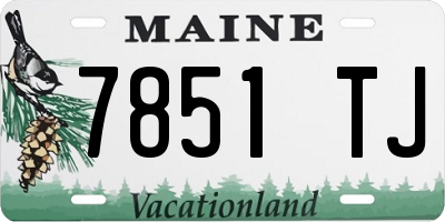 ME license plate 7851TJ