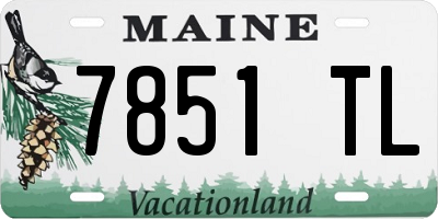 ME license plate 7851TL
