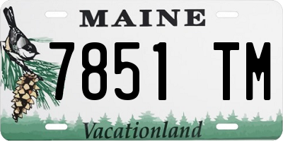 ME license plate 7851TM