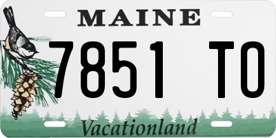 ME license plate 7851TO
