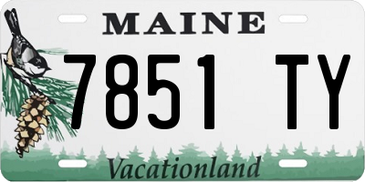 ME license plate 7851TY
