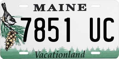 ME license plate 7851UC