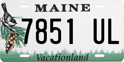 ME license plate 7851UL