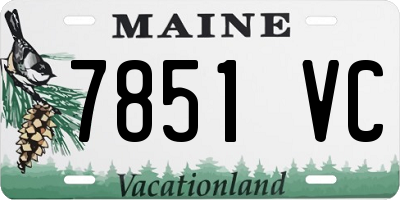 ME license plate 7851VC