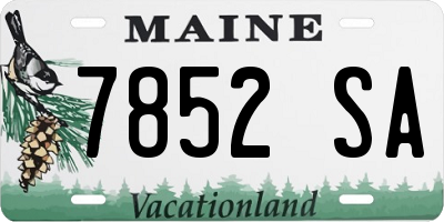 ME license plate 7852SA