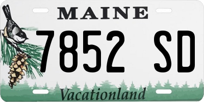ME license plate 7852SD