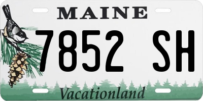 ME license plate 7852SH