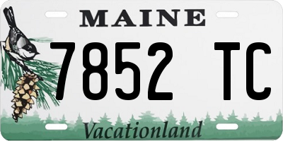 ME license plate 7852TC