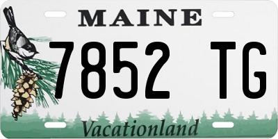 ME license plate 7852TG