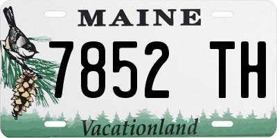ME license plate 7852TH