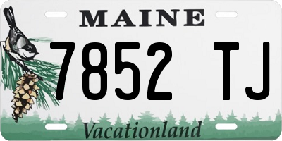 ME license plate 7852TJ