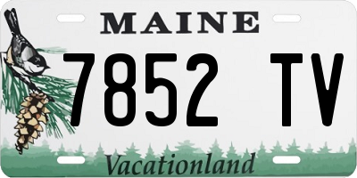 ME license plate 7852TV