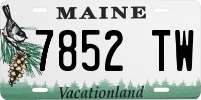 ME license plate 7852TW