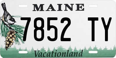 ME license plate 7852TY