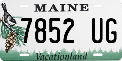 ME license plate 7852UG