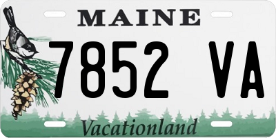 ME license plate 7852VA
