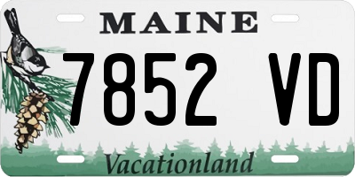 ME license plate 7852VD