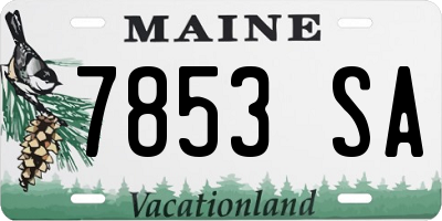 ME license plate 7853SA