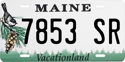 ME license plate 7853SR