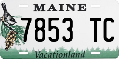 ME license plate 7853TC